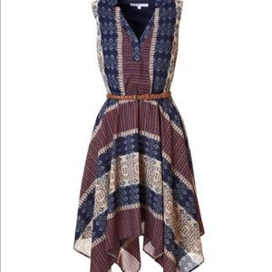 Lined handkerchief style Cleo dress